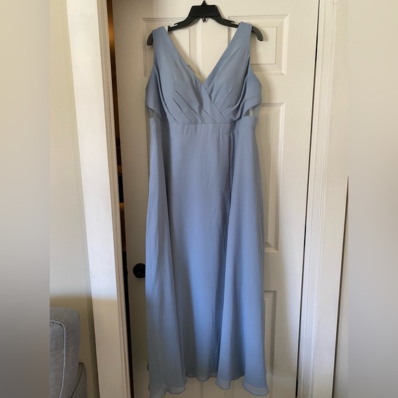 Azazie Dresses & Skirts - Dusty Blue Azazie Bridesmaid Dress